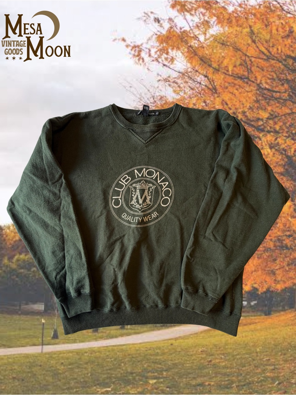 Vintage Club Monaco Green Crewneck Sweatshirt